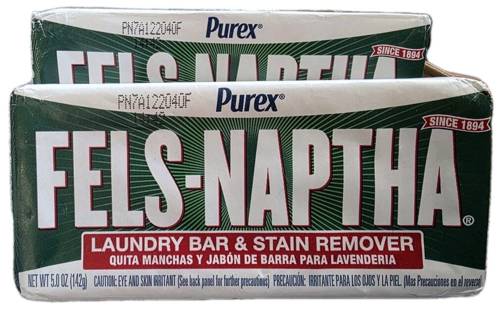 Purex Fels-Naptha Laundry Bar & Stain Remover, 5 Oz., Per Bar, Lot Of 2 Bars